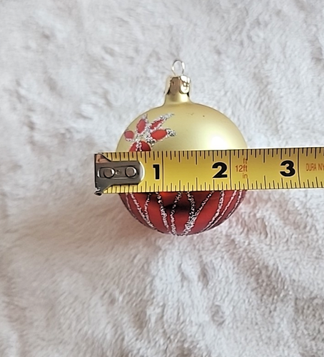 Vintage Weihnachtsschmuck 3er Set Merkur Glaskugeln & Glocke USA W Germany Polen - Bild 13 von 14