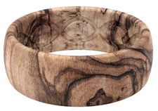 Groove Ring Burled Walnut Silicone Ring Size 8 R8-006-08