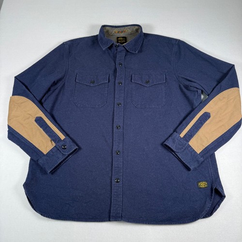 LL Bean Todd Snyder Mens XL Navy Blue Chamois Heavyweight Patch - Picture 5 of 10