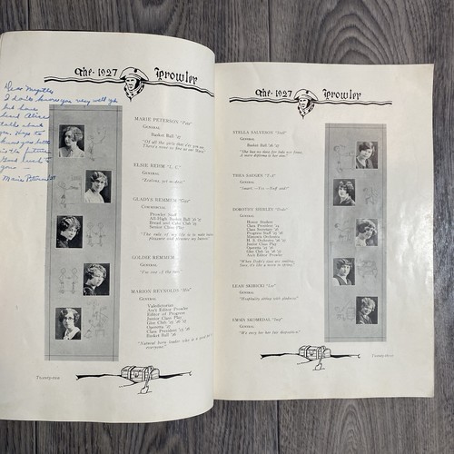 1927 Prowlers Lincoln High School TRF Minnesota Yearbook with Signatures - Picture 8 of 13