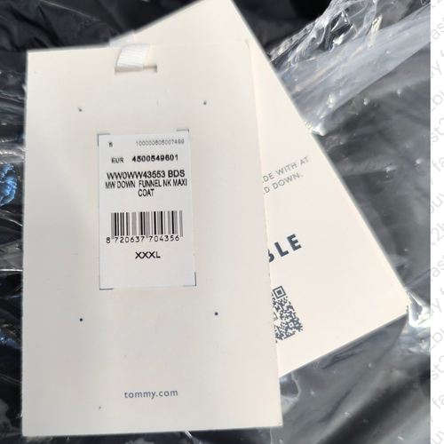 Tommy Hilfiger MW Down Funnel NK Maxi Coat Funnelkragen Größe XXXL Schwarz - Bild 8 von 9