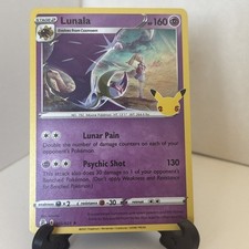 Lunala 015/025 Holo Rare Celebrations Pokemon TCG NM 2021