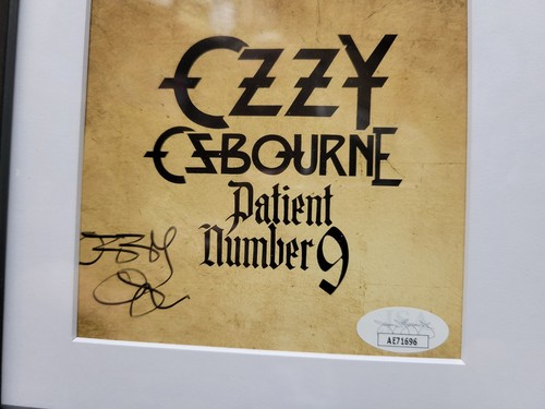 OZZY OSBOURNE SIGNED PATIENT NUMBER 9 CD COVER FRAMED SINGER BLACK SABBATH JSA - Picture 2 of 5