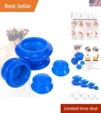 4-Piece Silicone Cupping Therapy Set - Effective Pain Relief at Home