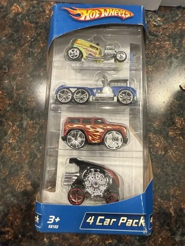 NIB VINTAGE 2006 HOT WHEELS 1/64 4 CAR PACK DIECAST TOY GIFT SET K8102