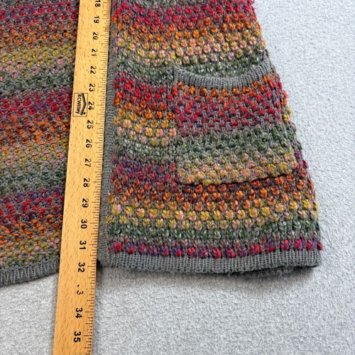 Christopher & Banks Sweater Womens Medium Rainbow Knit Cardigan Duster Pocket - Picture 7 of 9