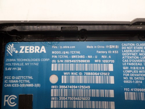 LOT OF 2 Zebra TC77 Mobile Computers TC77HL-5ME24GB-NA - SEE DESCRIPTION - Picture 17 of 17
