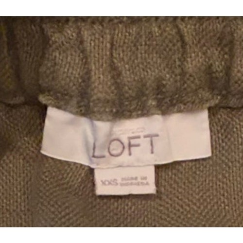 Loft 100% Linen Army Green Mini Tie Waist Skirt Casual Lightweight Womens Sz XXS - Picture 3 of 4