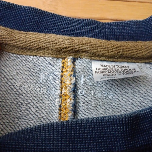 FCUK Mens Navy Blue Crewneck Pocket Sweatshirt Medium Fits Large - Picture 5 of 8