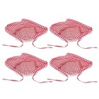 4 Pcs Picnic Basket Replacement Cloth Cover Liner for Wicker Baskets Fabric
