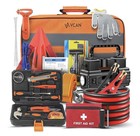 Car Emergency Kit with Portable Air Compressor, First Aid Kit, Jumper Cables,...