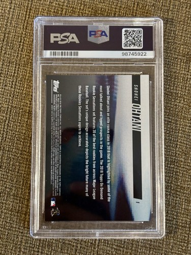 2018 Topps On-Demand Rookie Sensations Shohei Ohtani RC Rookie #1 PSA 9 Mint - Picture 2 of 2