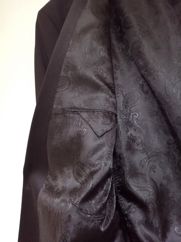 Scott & Taylor London Schwarz Smart Hose Jacke Anzug Brustumfang 54" Taille 46" - Bild 7 von 21