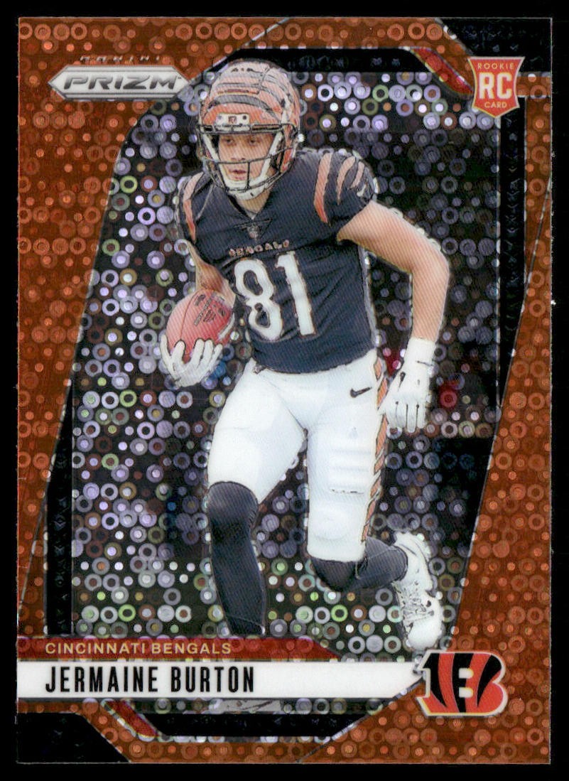 Jermaine Burton 2024 Panini Prizm Orange Disco #350 RC Cincinnati Bengals
