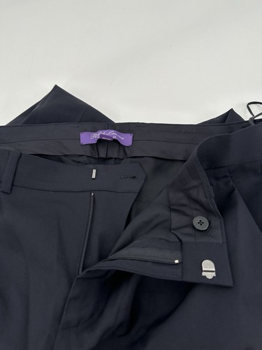 Ralph Lauren Purple Label Women’s Dress Pants Navy Blue Slim Fit Size 6 FLAW - Picture 7 of 9