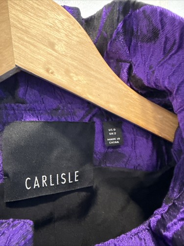 Carlisle Blazer Anzugjacke Lila, Schwarz Damen Gr. 0 Rüschenkragen Neu ohne Etikett - Bild 7 von 15