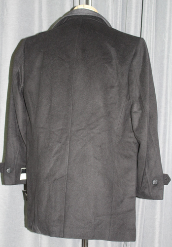 London Fog Clark  black short trench coat 40S NWT - Picture 5 of 6