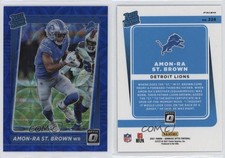 2021 Panini Donruss Optic Rated Blue Scope Prizm Amon-Ra St Brown #228 Rookie RC