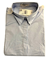 Mango Slim Fit Poplin Shirt, Blue, Women's SIze XL 14, NWT
