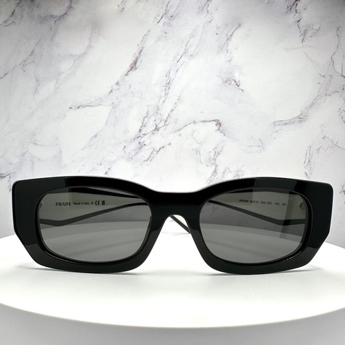 Neue PRADA Sonnenbrille schwarz weiß rechteckig Symbole Logo gold authentisch - Bild 2 von 20