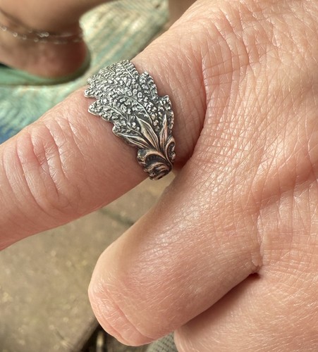 Sterling Silber Blatt Ring Gr. 6,5 - Bild 5 von 8