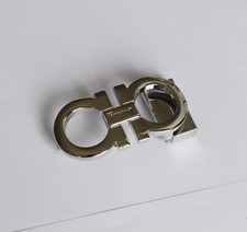 Ferragamo Silver Tone Gancini man's Belt Buckle Fits Belt Width1.38in  FCRR03