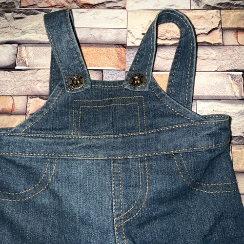 Build A Bear BAB Bibs Overalls Denim Blue Clothes Farm Outfit Jeans BAB - Picture 3 of 7