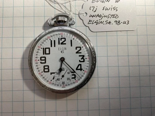 Elgin 16s pocket watch antique superb flawless condition working