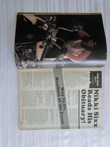 Vintage Magazine Blast! May 1988 Nikki Sixx Axl Rose Ozzy White Lion Dokken 105 - Picture 6 of 12