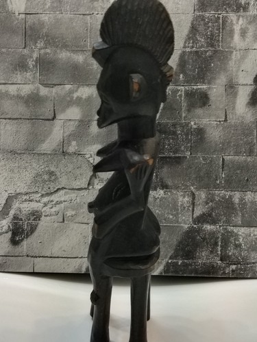 African Sculpture Senufo Or Baule, Pregnant Spirit Spouse On Stool Very Rar! See - Imagen 4 de 12