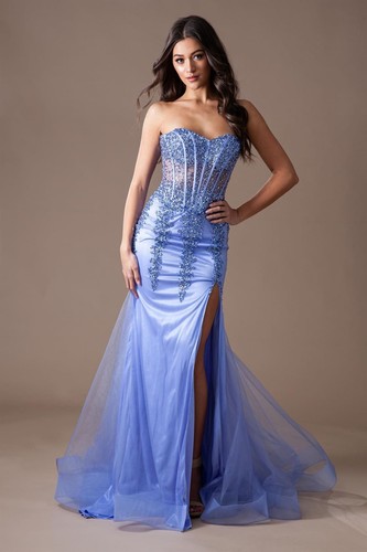 Vestido largo de concurso vestido de novia sirena de Amelia Couture 7051 - Imagen 5 de 61