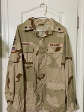 US Military Army Desert Combat DCU Coat Shirt Medium Long