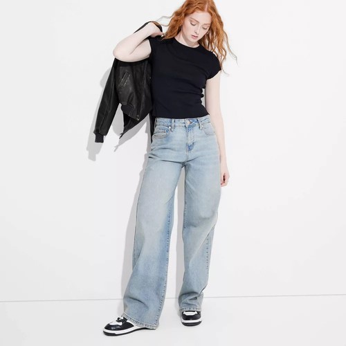 Women's High-Rise Baggy Jeans - Wild Fable