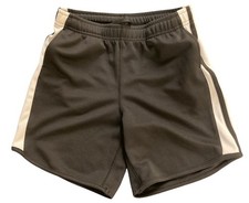 Lands End Shorts Boys Mediums 10-12 Black Striped Pockets Drawstring Activewear