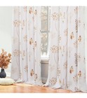 Burnt Orange Curtains 2 Panels for Living Room Decor,Colorful Floral Patter