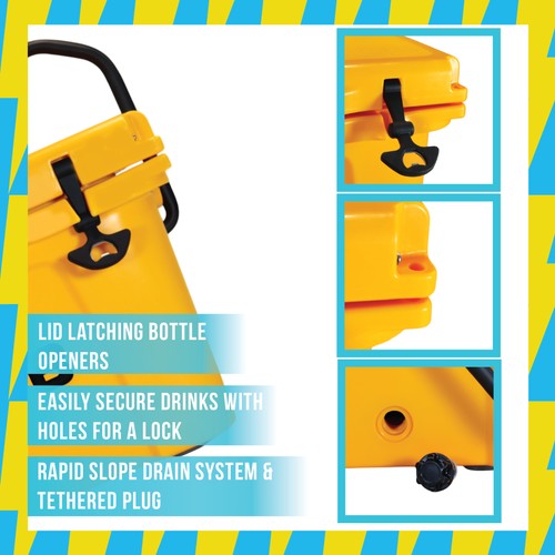 Bob The Cooler - 25QT "Wingman" Hard Cooler - Thick insulated walls/lid.(Orange) - Bild 3 von 9