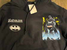 Men  s Sz S 34-36 DC Comics Batman Graphic Black Hoodie Sweatshirt New With Tag