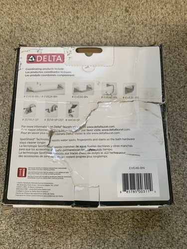 Delta Everly Handtuchring in gebürstetem Nickel Modell: EVE46-BN Neu im Karton - Bild 2 von 5