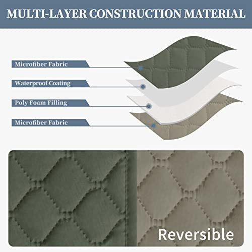Double Protection 100% Waterproof Recliner Covers for Living Room, Reversible - Picture 5 of 8