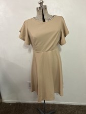 Shein Women’s Khaki Short Sleeve Crewneck Dress Size Large
