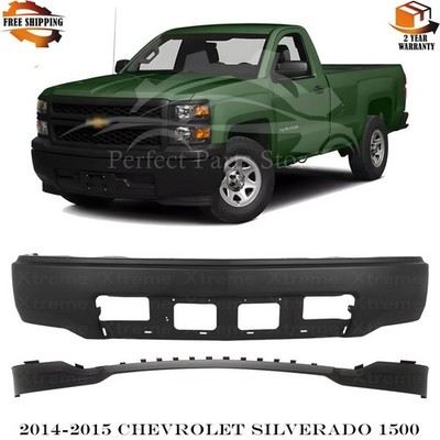Front Bumper Paintable & Valance Textured For 2014-2015 Chevrolet Silverado 1500