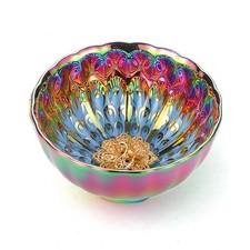 Tenmokus Peacock Tea Cup 5oz Ceramic Jianzhan Chinese Zen Kung Fu Tea Ceremony