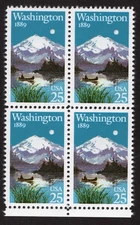 Scott #2404 Washington Mount Rainer Block of 4 Stamps - MNH