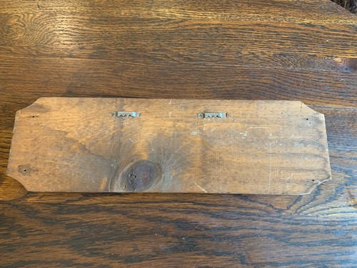 Vintage Bless Our Home Plaque Brass Toned Cast Metal On Solid Wood 17×5 - Picture 11 of 14