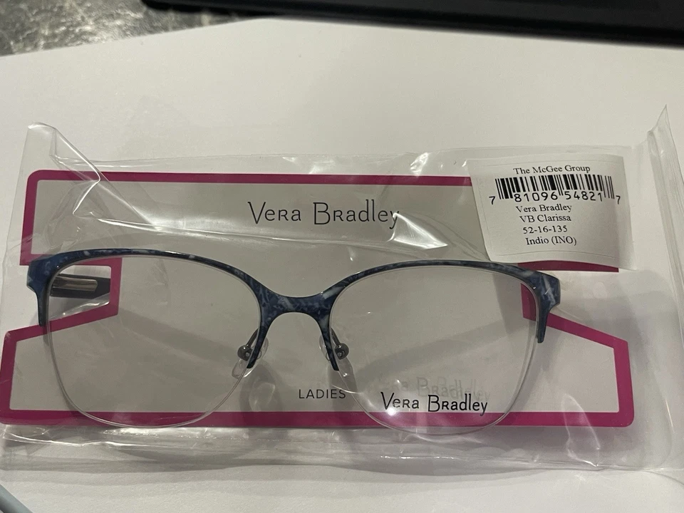 NUEVAS Gafas Vera Bradley VB-CLARISSA-INDIO 00mm 100% Auténticas Foto 2 de 4