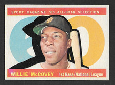 1960 Topps #554 Willie McCovey, Sport Magazine All Star, 7th Series, NM- NRMT-