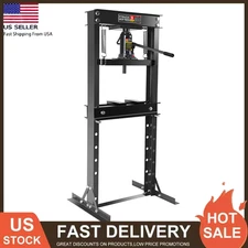 20 Ton Adjustable Hydraulic Shop Press with Stamping Plates H-Frame Garage Press