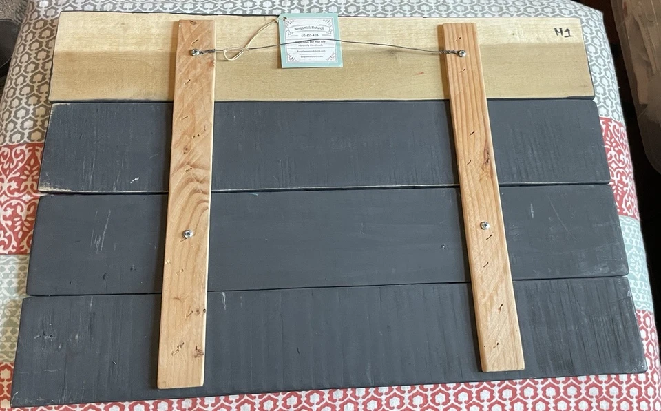 ‘Let it Be’ Oak Wood Hand Painted Pic W Sunset 15 x 22” W Hanger Decor Teen VTG - Image 4 of 4