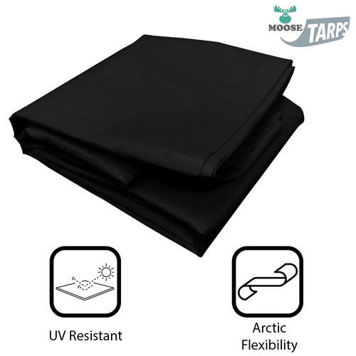 Robuste wasserdichte Plane 10x12 PVC Vinylplane schwarz Bodenplane - Bild 4 von 7