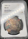 1880-S Morgan Silver Dollar NGC MS64 Monster Toned Superb Gem *COLOR* VIDEO